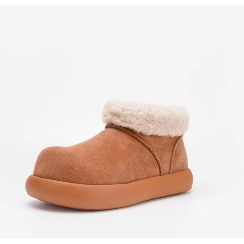 【厚底大地瓜】桑坡皮毛一体加厚增高雪地靴保暖厚底大土豆雪地靴