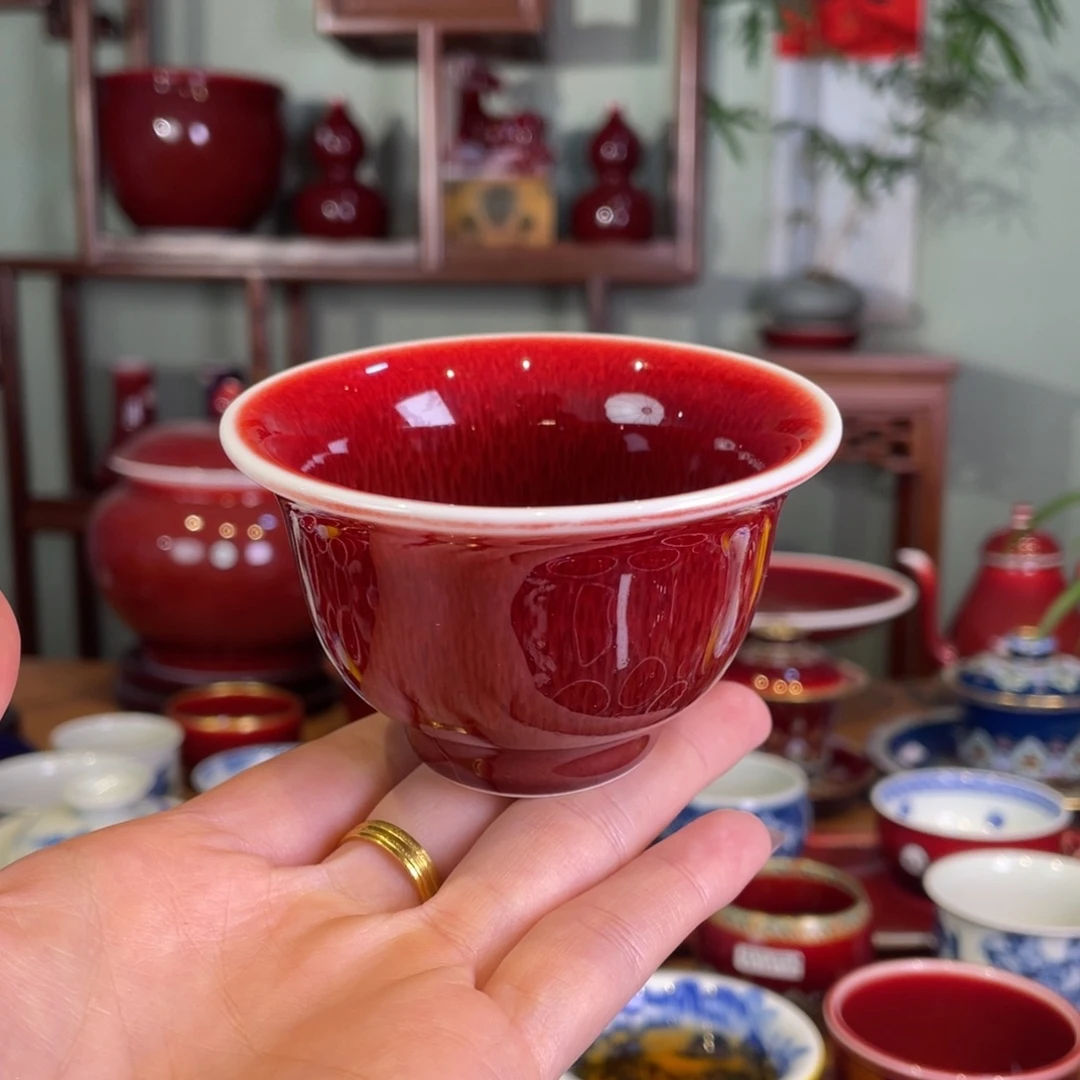清欢雅玩原矿郎红福利小压手杯