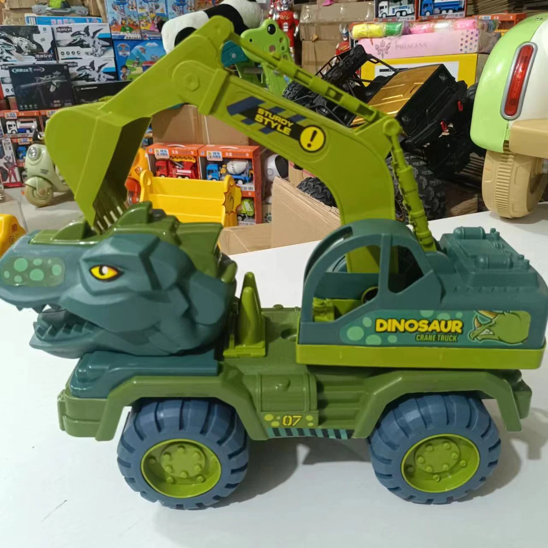 （牛） 大号龙挖掘机玩具三角龙霸王龙随机发一辆