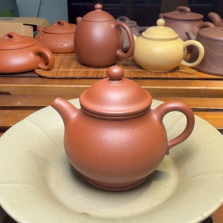 茶壶紫砂紫泥高潘