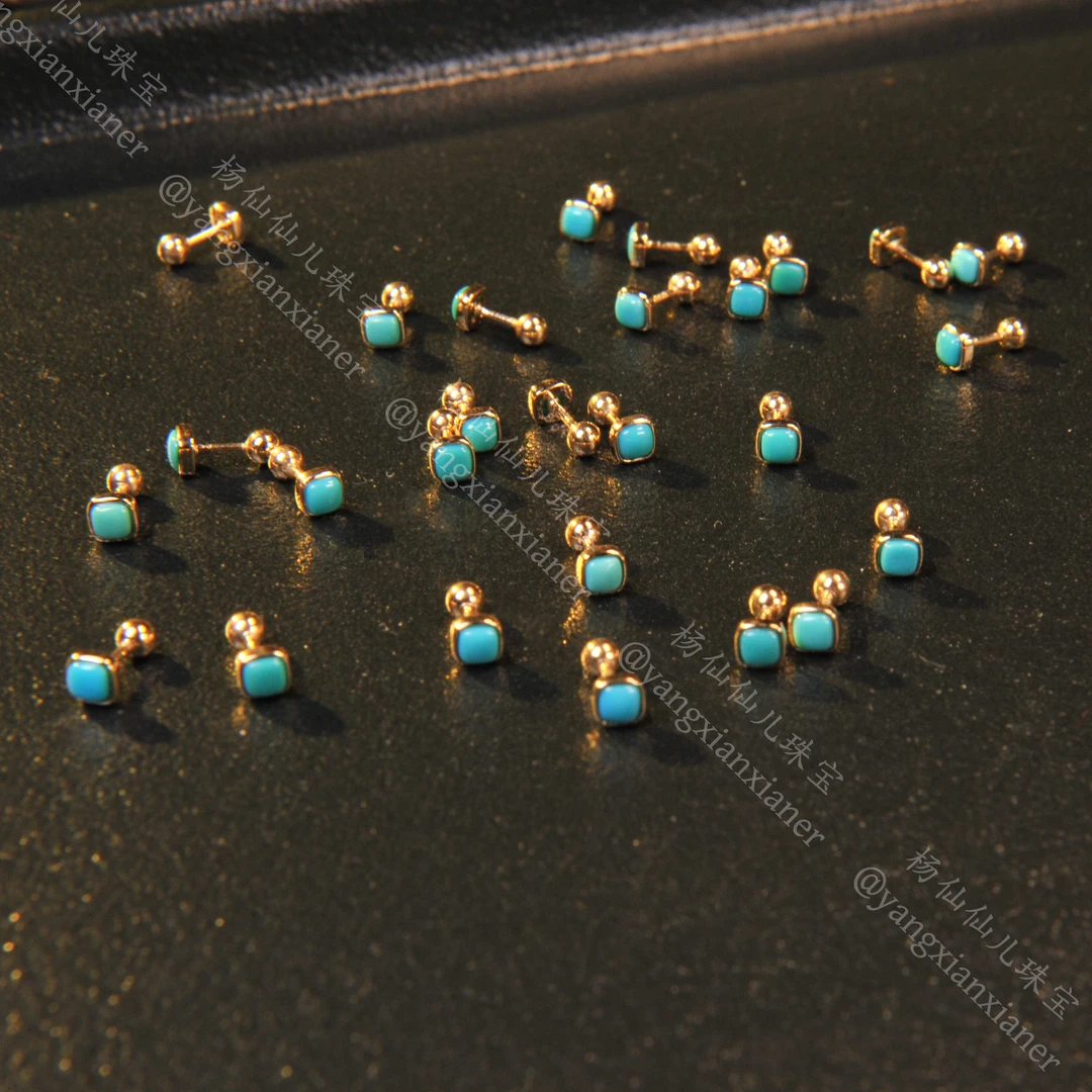 【杨仙仙珠宝】绿松石耳骨钉（一只）3mm+多样性发货发其一158