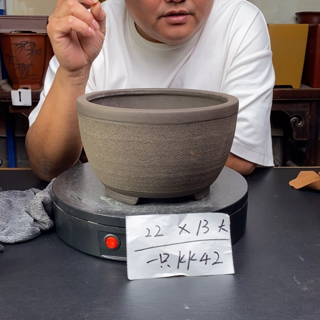 紫砂花盆货号一只KK42