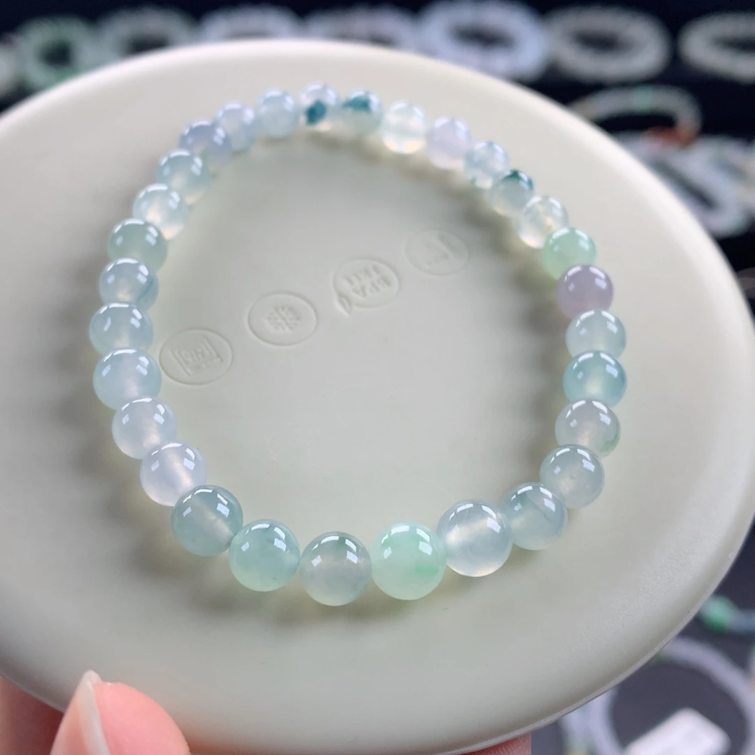 翡翠未镶嵌手链卡5.3～6.3