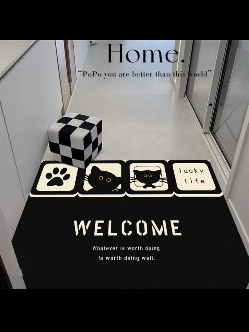硅藻泥卡通入户门垫吸水速干防滑门垫家用进门玄关脚垫子可裁剪