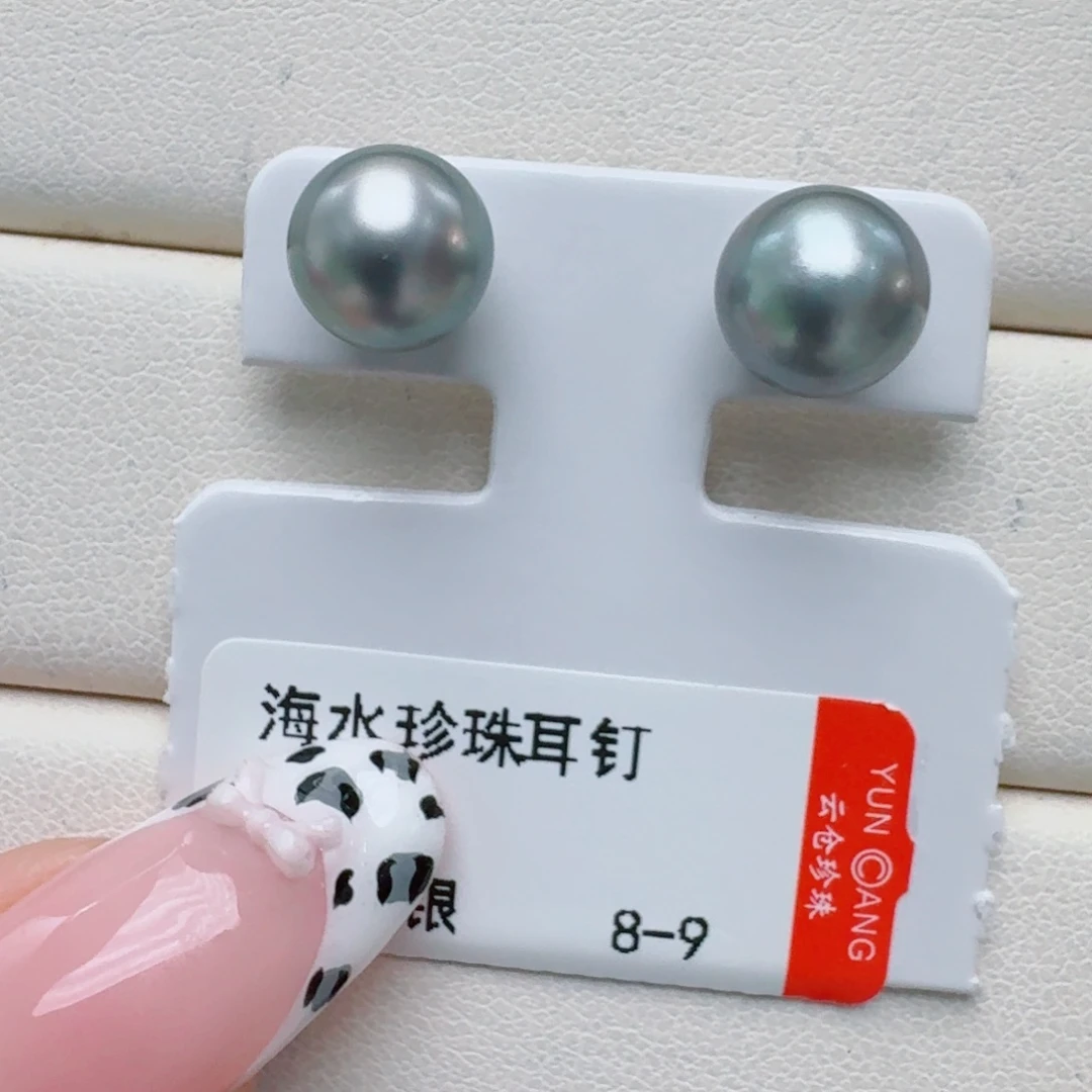 耳饰银S925镶嵌海水珍珠@@tt061