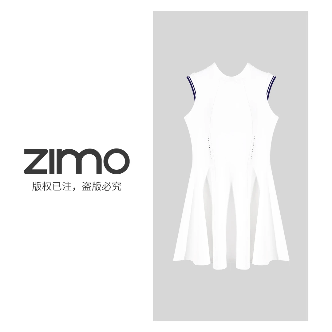 空气层女士连衣裙544-zimo-健身裙瑜伽裙外穿休闲时尚YFSK544