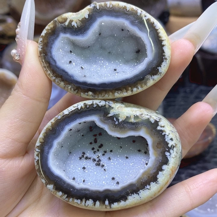 未镶嵌珠宝半成品水晶蓝软啵啵特色盆