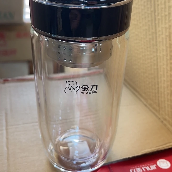 玻璃茶隔款金力鹅蛋杯双层