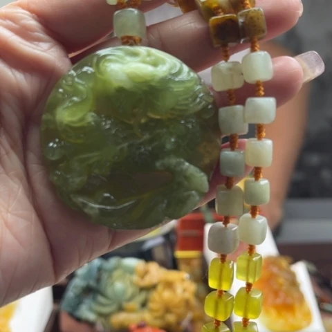岫玉挂件未镶嵌挂件