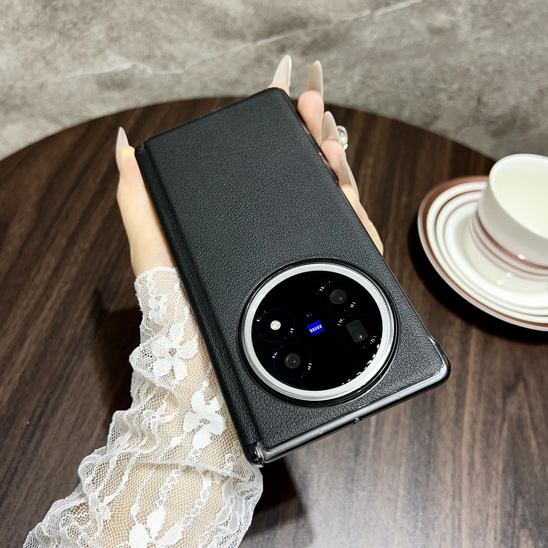 皮纹适用vivo X Fold5/OPPO Find N5/小米MIX Fold 4折叠屏手机壳