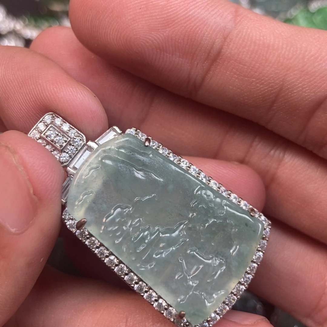 翡翠未镶嵌吊坠(不含链)