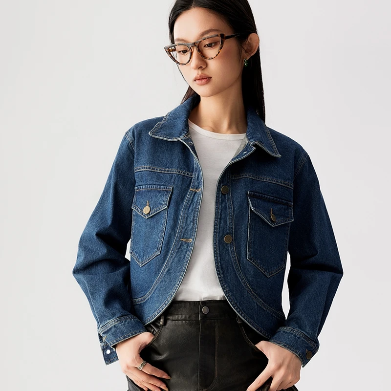 【高定设计师】休闲牛仔外套女322