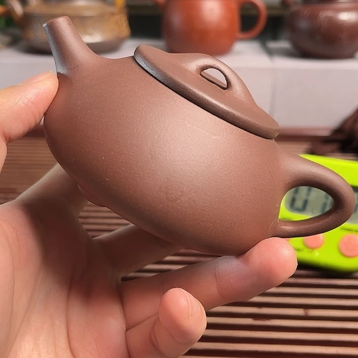 猪***仔宜兴原矿手工紫砂壶