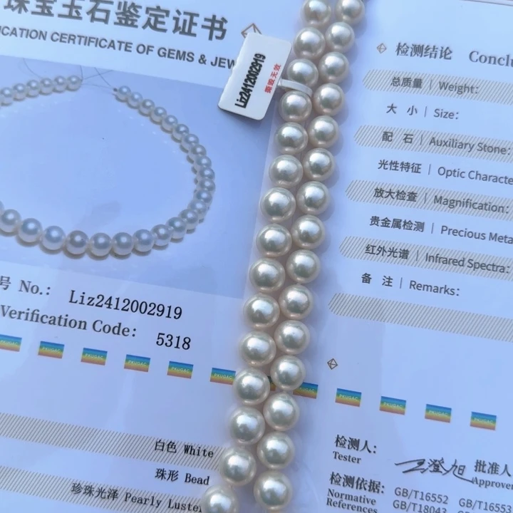 淡水珍珠银S925镶嵌颈饰