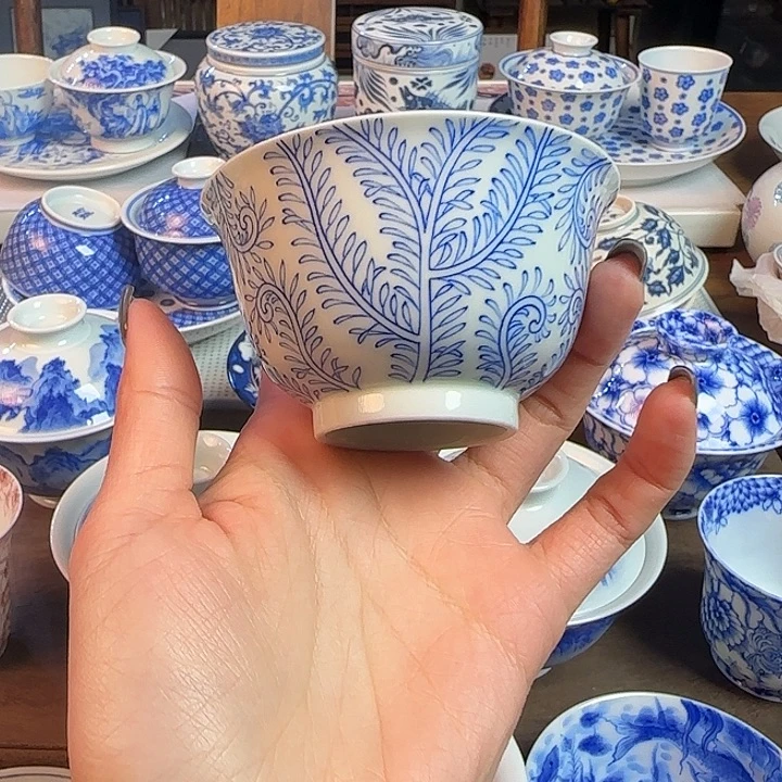 名窑口 卷草纹主人杯放漏放漏