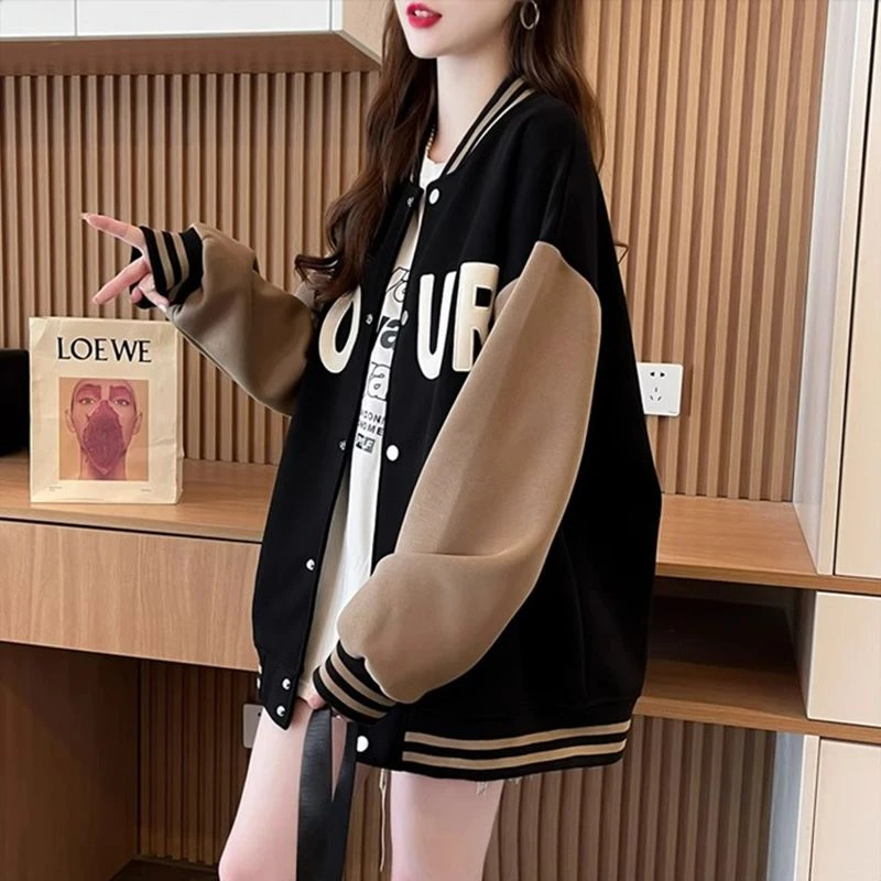 薄款棒球服女ins卫衣大码胖mm短款女装外套女士长t恤洋气
