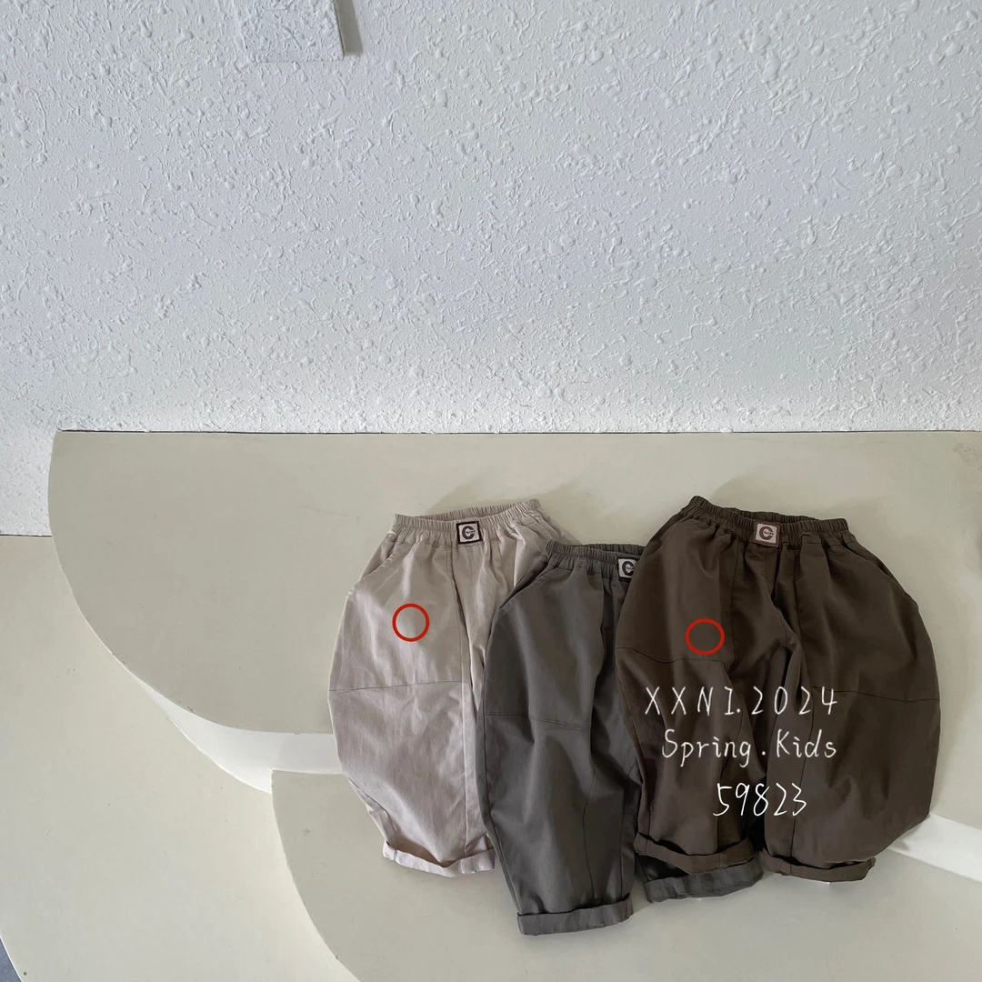 小熊妮男童春秋休闲裤洋气裤子 59823 浅绿