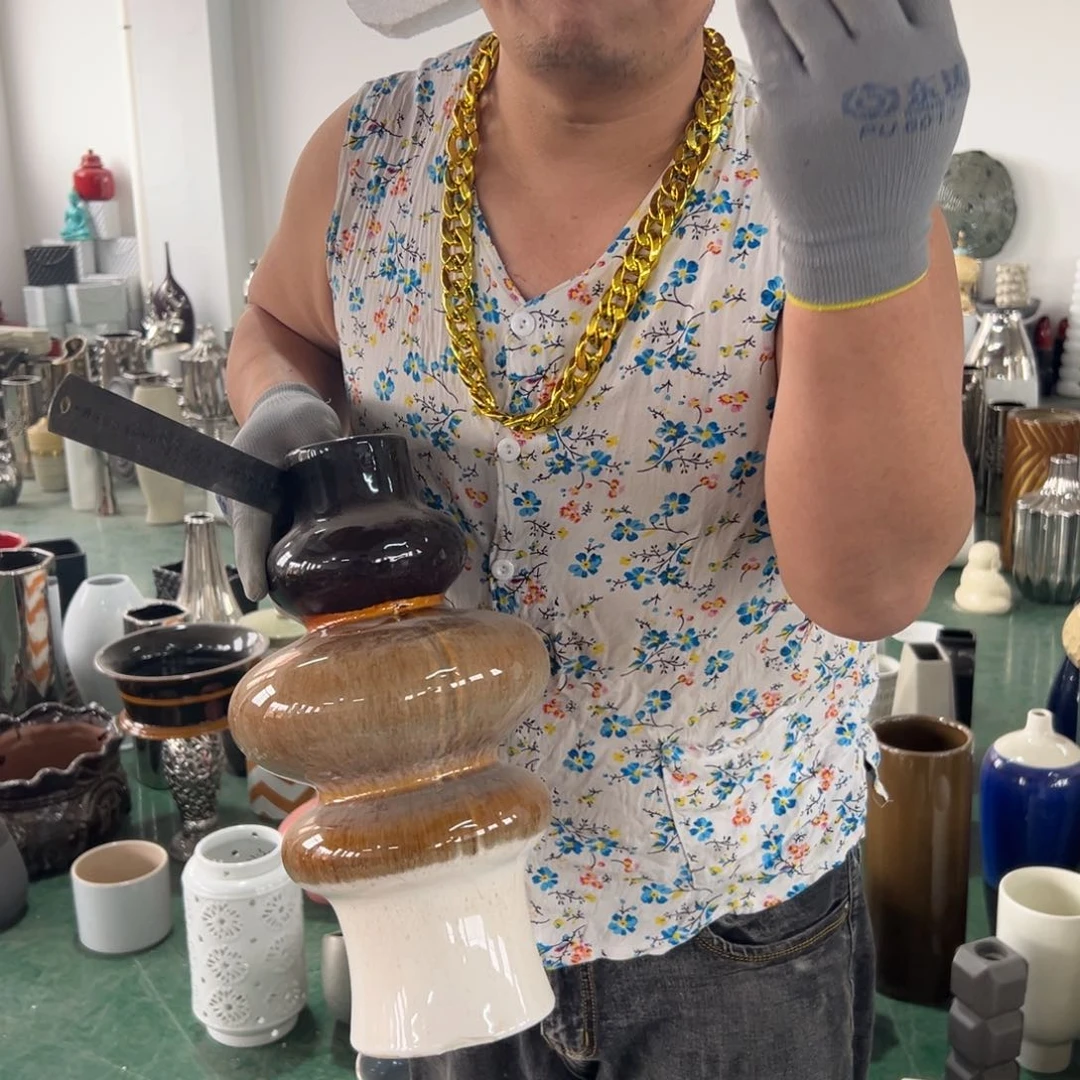 摆件52 号高中低温陶瓷工艺瓶（瑕疵）