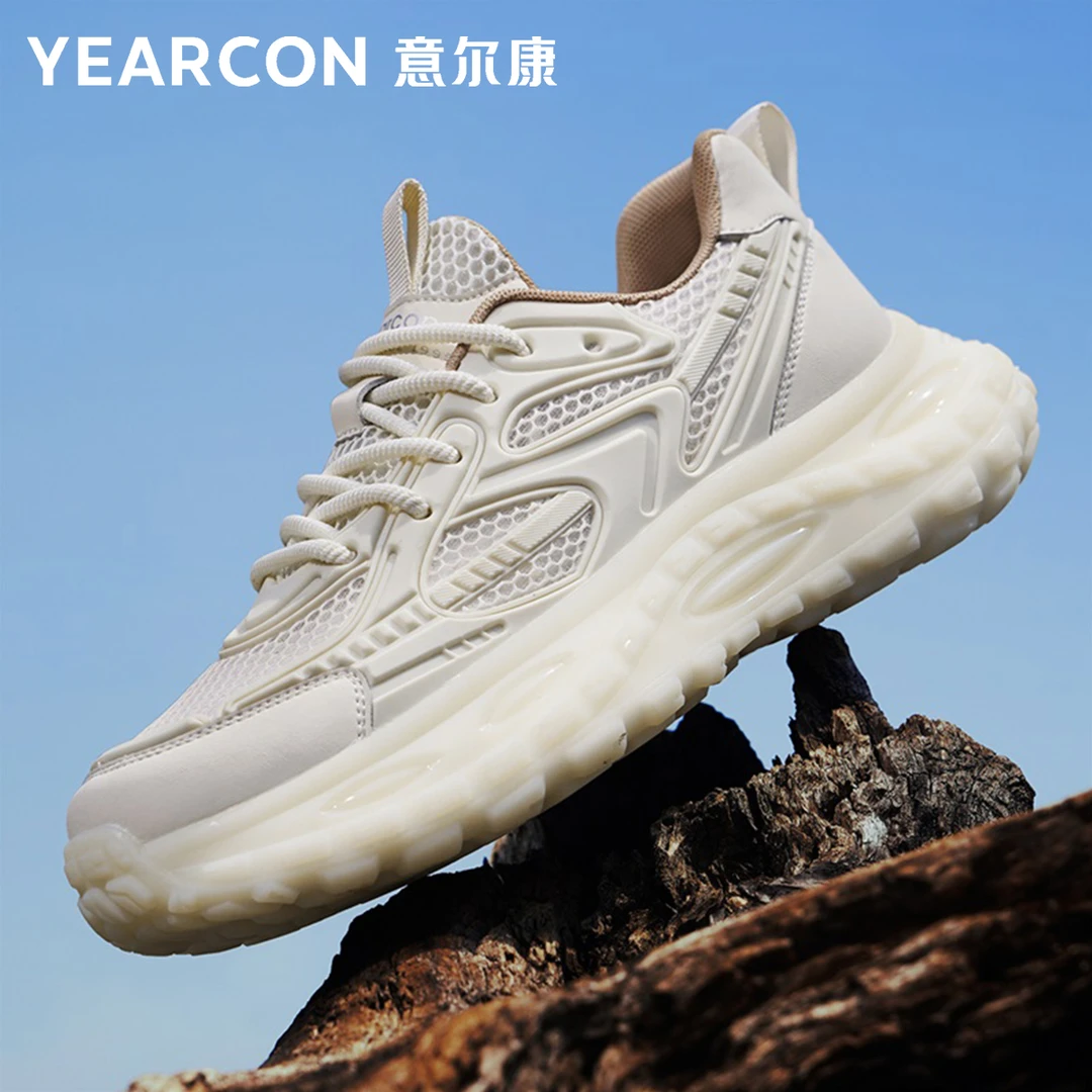 YEARCON/意尔康休闲皮鞋板鞋透气百搭秋季网面轻便潮流高端鞋1153