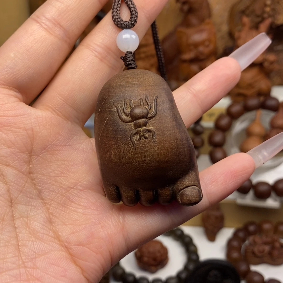 手串/手链檀香木迈索尔老山檀香知足常乐手把件奶香，瑕