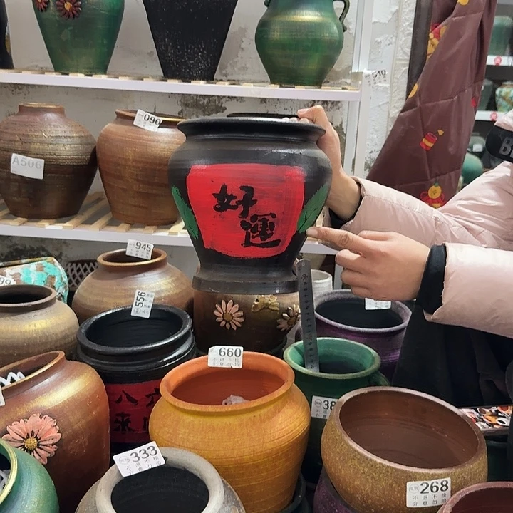 彩绘鱼尾好运高度20口径17