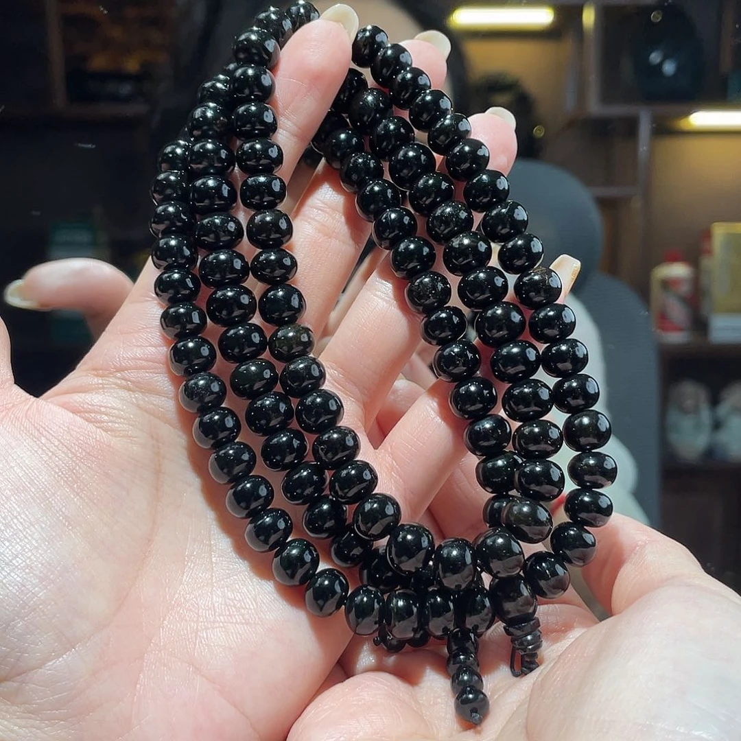 琥珀手链未镶嵌自**在9m满天星