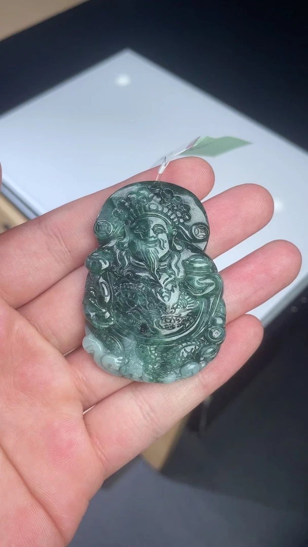 SW翡翠A货时尚气质百搭财神爷吊坠SWLYJ