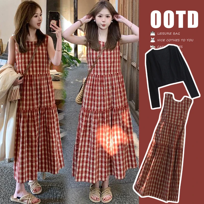 百搭显瘦孕妇装新款洋气时尚披肩辣妈外出游玩宽松舒适简约连衣裙