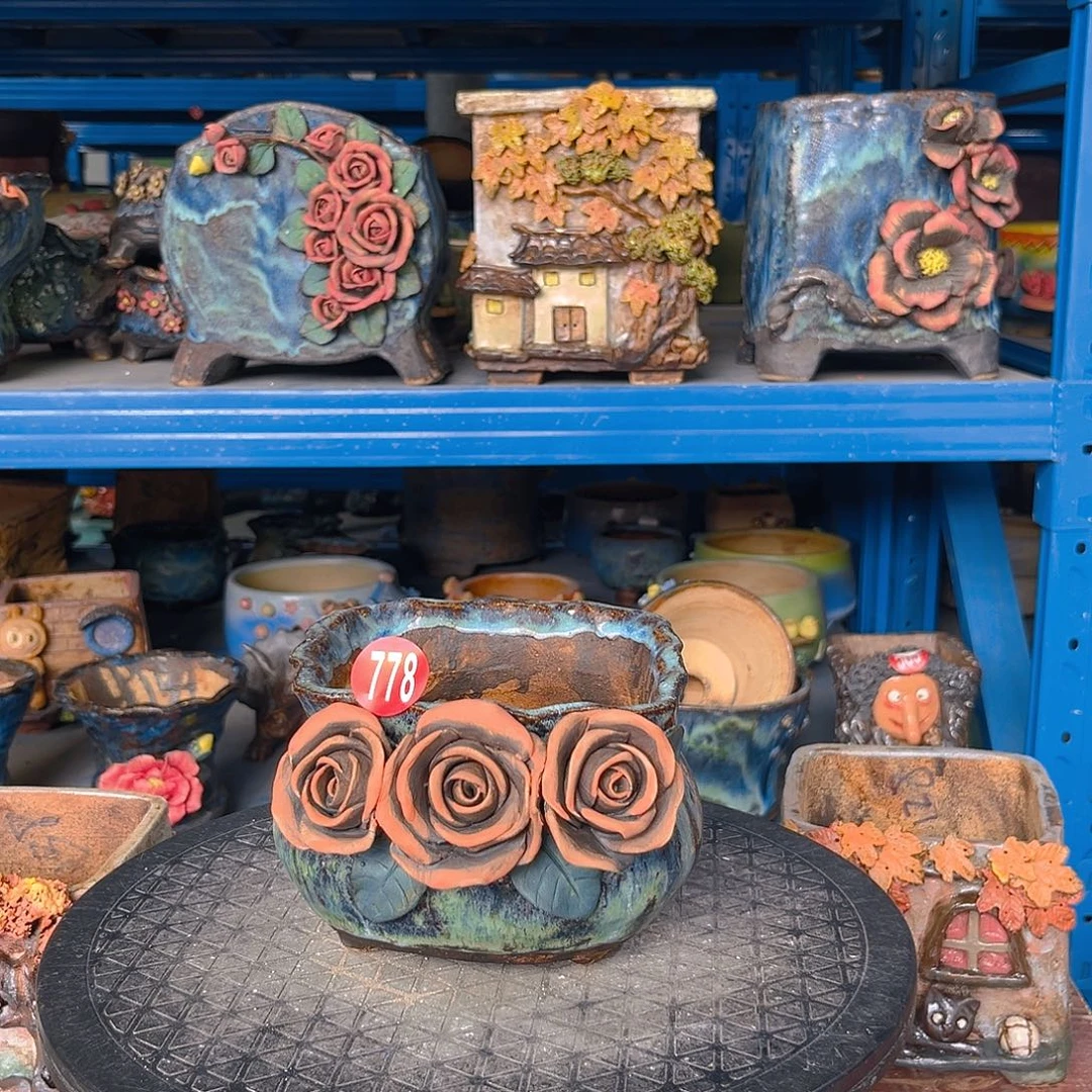 778 号手工花盆陶然花器