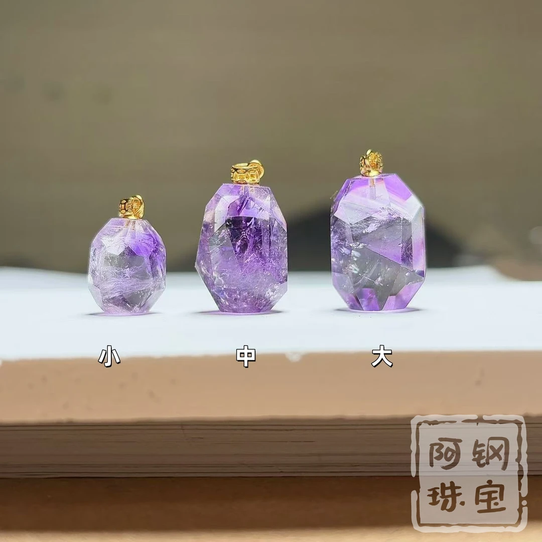 高品紫超原石吊坠（不含链）925镶嵌多样性发其一ZC701