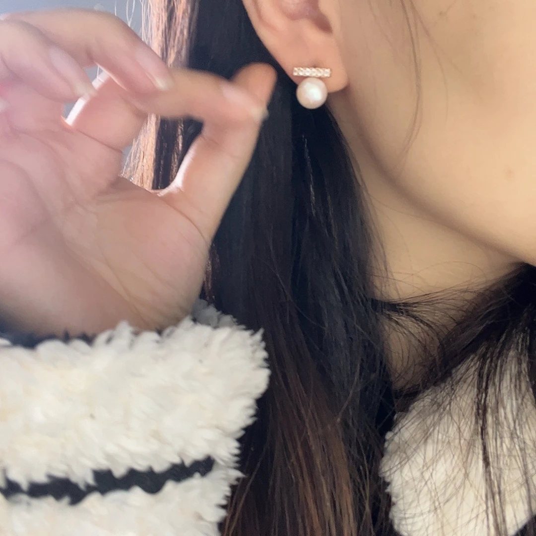 耳饰合金淡水珍珠