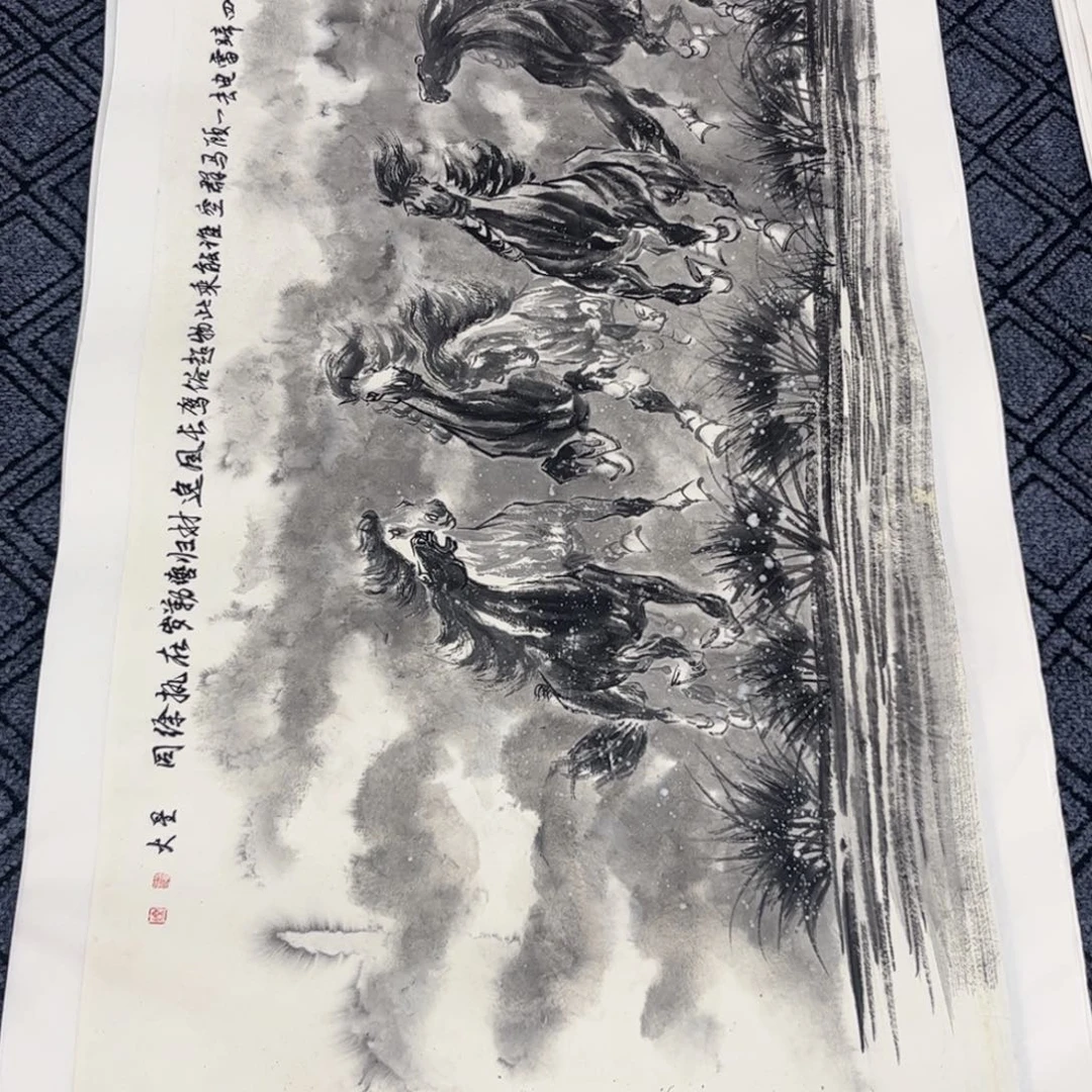 国画四尺花鸟作品