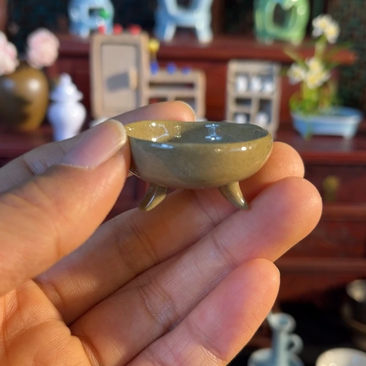 摆件微陶老王迷你花瓶