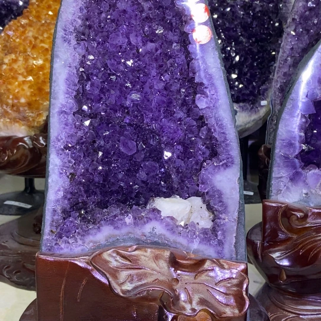 紫晶大型摆件（非配饰）银S925镶嵌