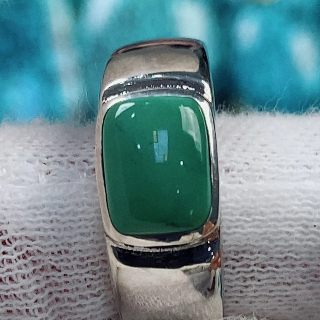 绿松石银S925镶嵌原矿无优化