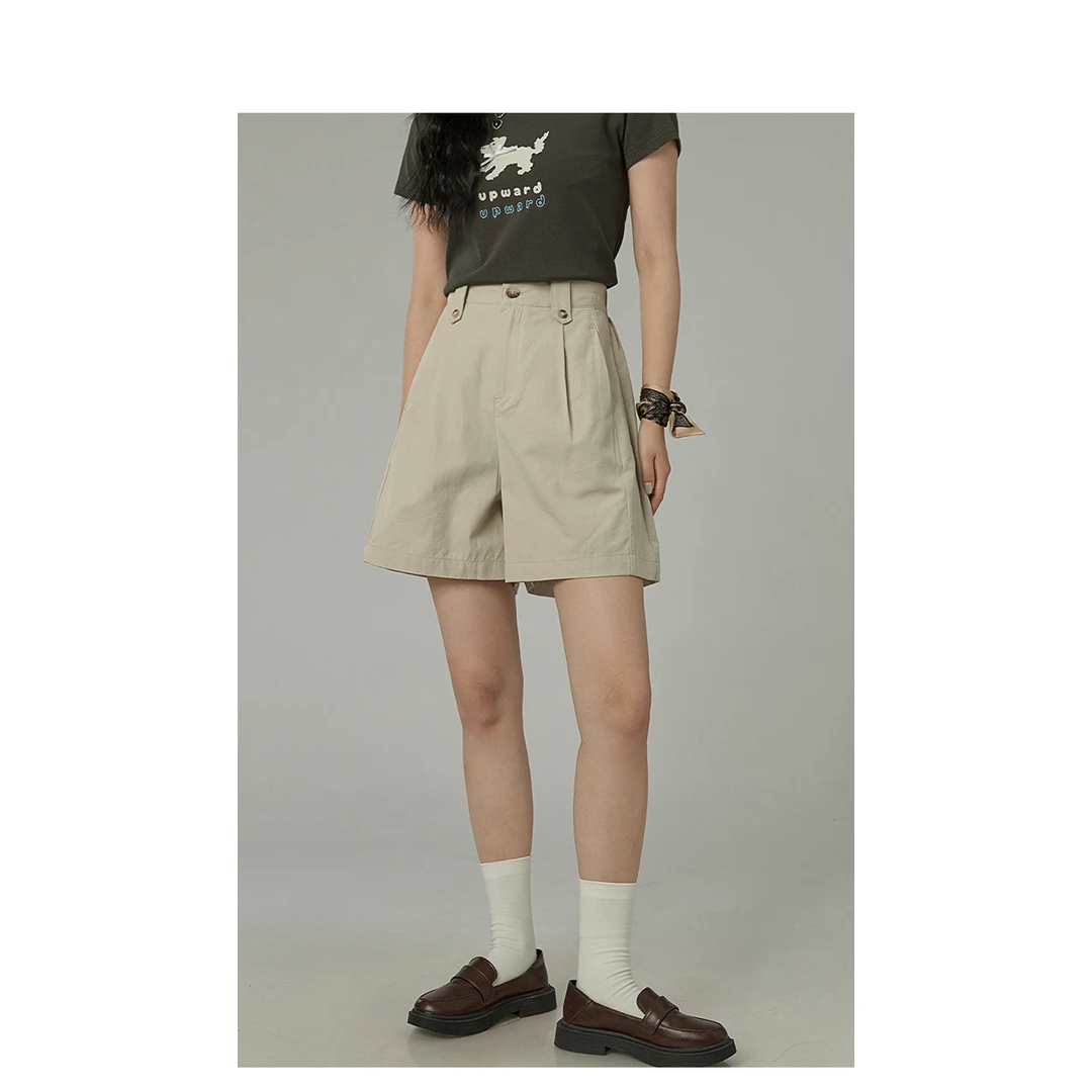 【短裤系列】夏日拍档天.丝棉五分宽松 复古休闲短裤