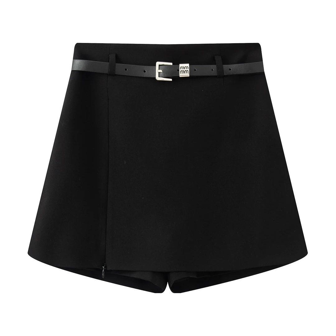 【送腰带】艾家新款2025夏季新品款百搭休闲配腰带短裙女1031