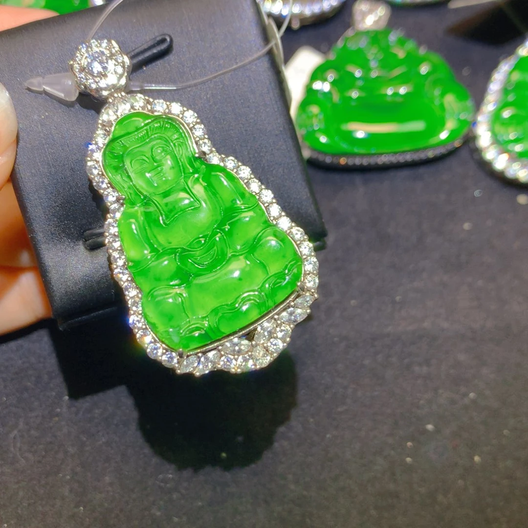 翡翠银S925镶嵌颈饰