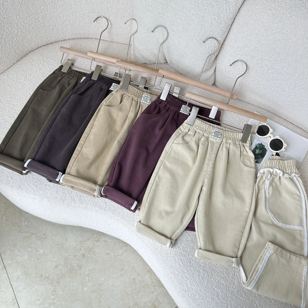 【校园裤王.春】男女童休闲裤儿童百搭长裤纯棉韩版裤子中性长裤