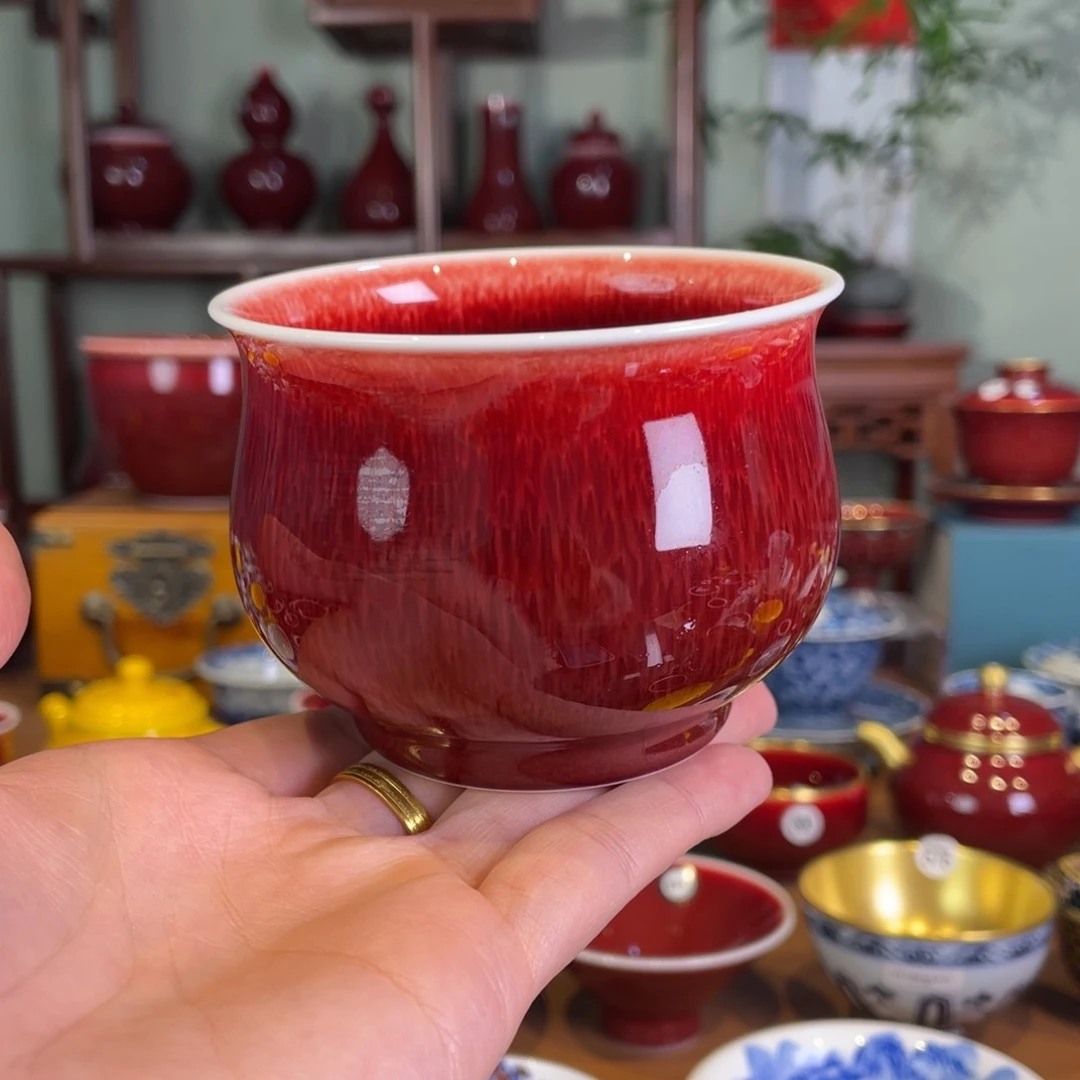 清欢雅玩原矿郎红福利大福桶杯