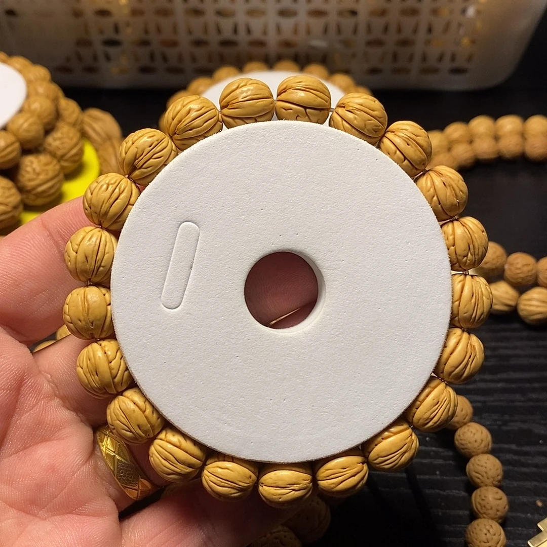 有***见吊坠桃核1.2野生宽脐桃核手串