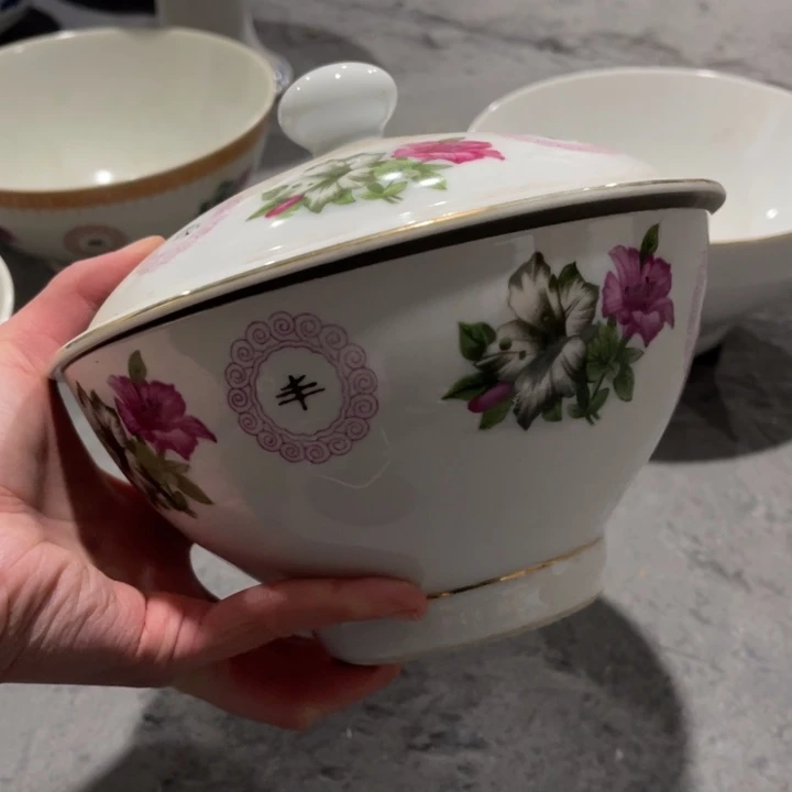 醴陵高温瓷釉上7寸老瓷微瑕烨*小