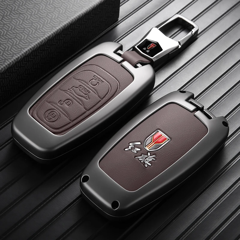 适用红旗H5钥匙套2025款h7h9高级ehs9汽车hs7壳hs3男女H6HS壳扣包