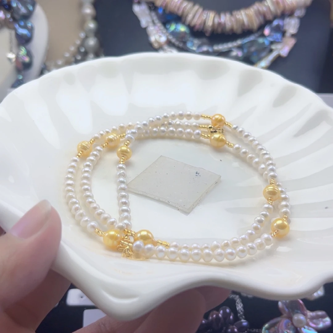 未镶嵌毛衣链淡水珍珠【纯恬】