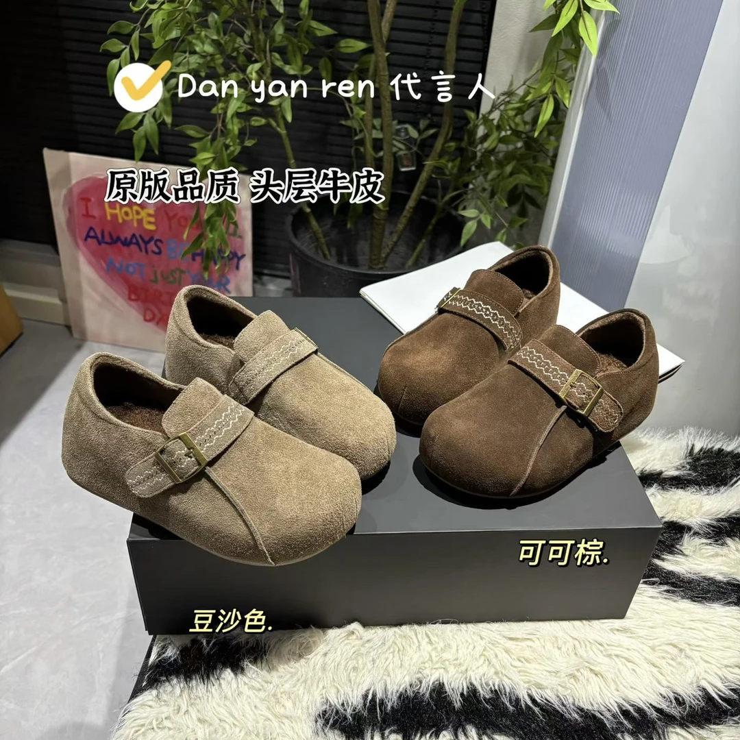 代言人 2025秋冬新款加绒百搭内增高勃肯鞋女 波西米亚5cm