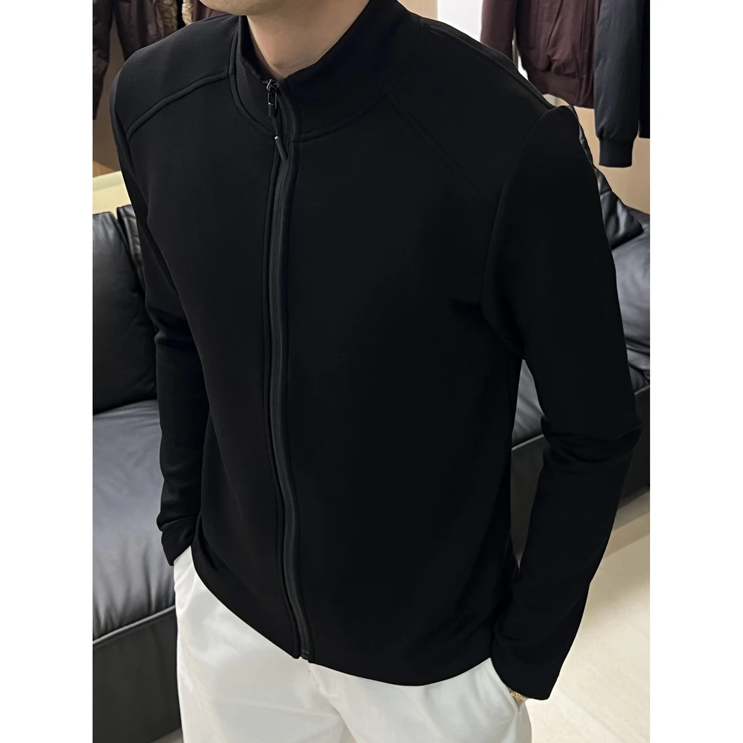 【冠什么希男装】 秋冬「户外运动 抓绒锁温」半高领拉链长袖T恤内搭