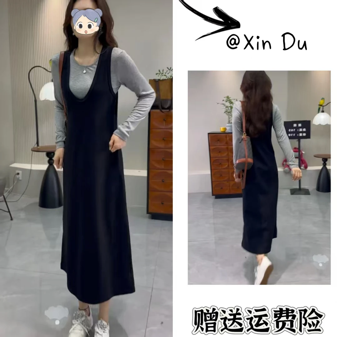 2025秋季新款时尚显瘦气质女士网红洋气两件套百搭款D23242