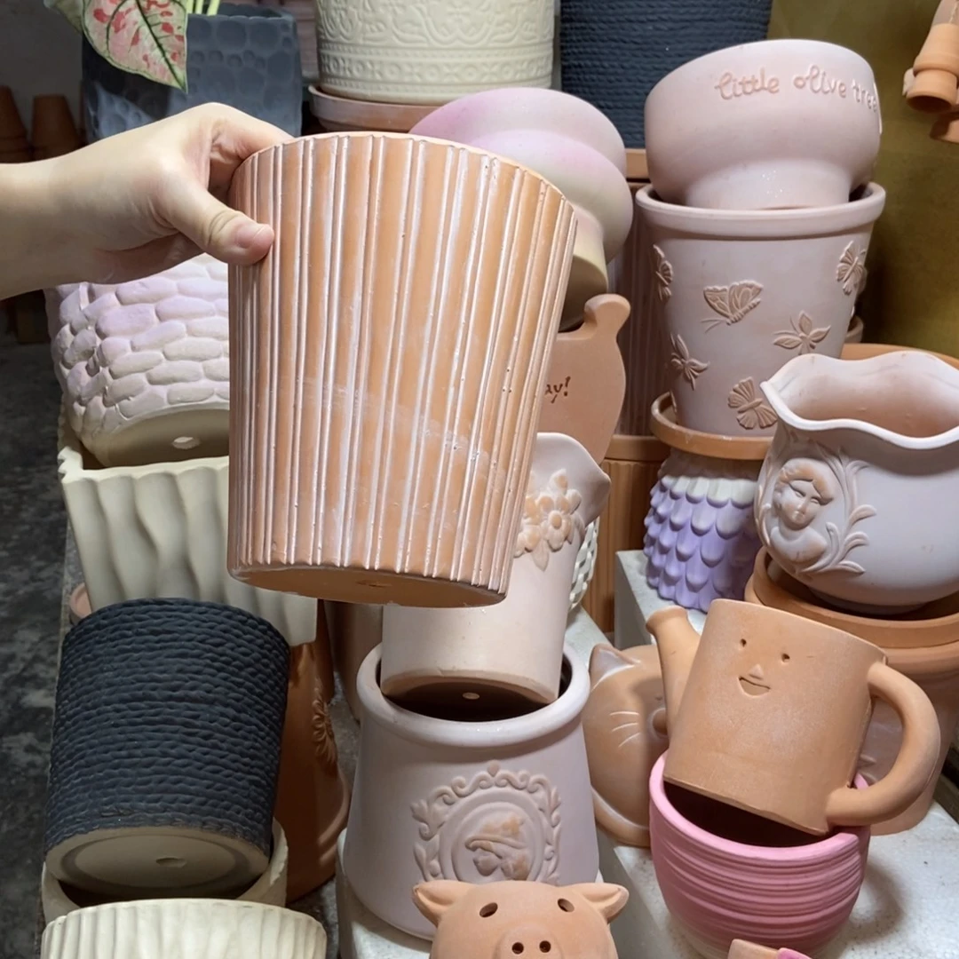 15×17复古直纹盆1个