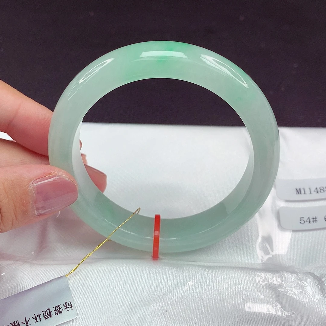 翡翠未镶嵌手镯54圈886