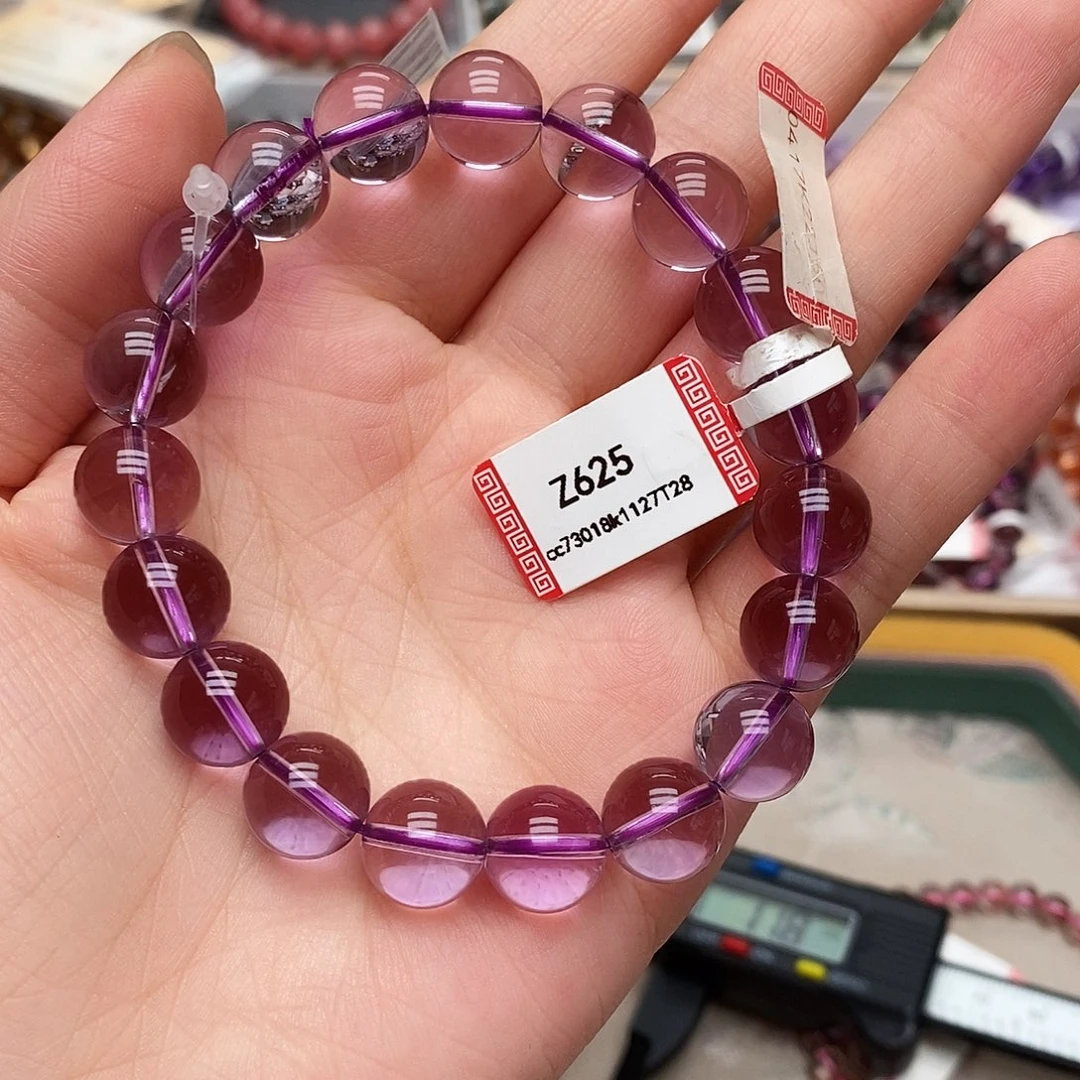 未镶嵌手链水晶Z625 巴西紫水晶 11m+